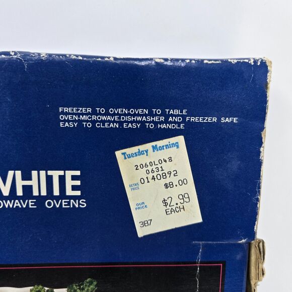 Mr. Dudley Ironstone White Quiche Dish for Microwave‎ Conventional Ovens 8" D - Picture 4 of 9